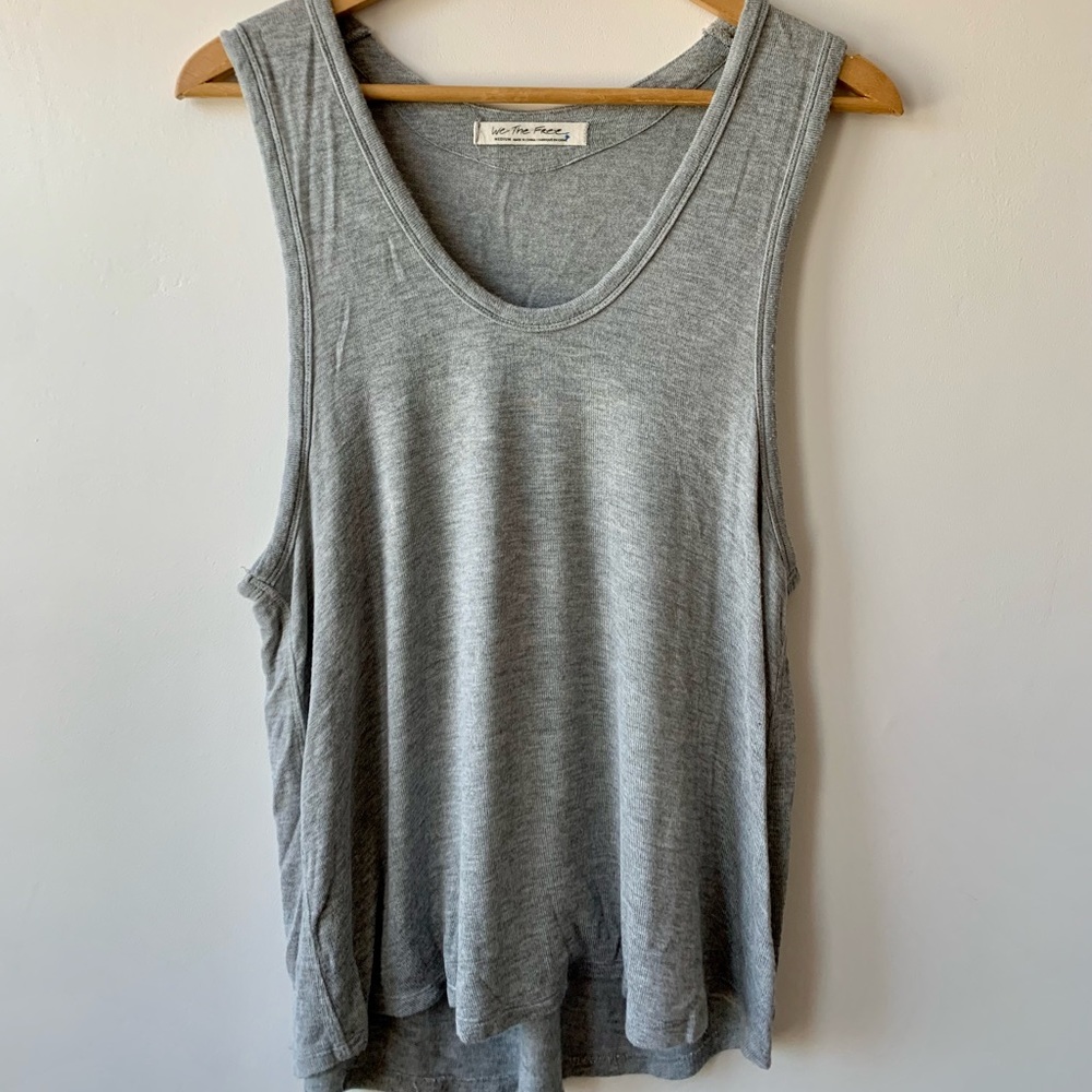 Free People Grey Swing Tank